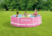 Intex Pink Metal Frame zwembad 244 x 76 cm - onderdelenpaleis.nl