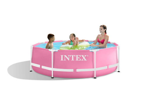 Intex Pink Metal Frame zwembad 244 x 76 cm - onderdelenpaleis.nl