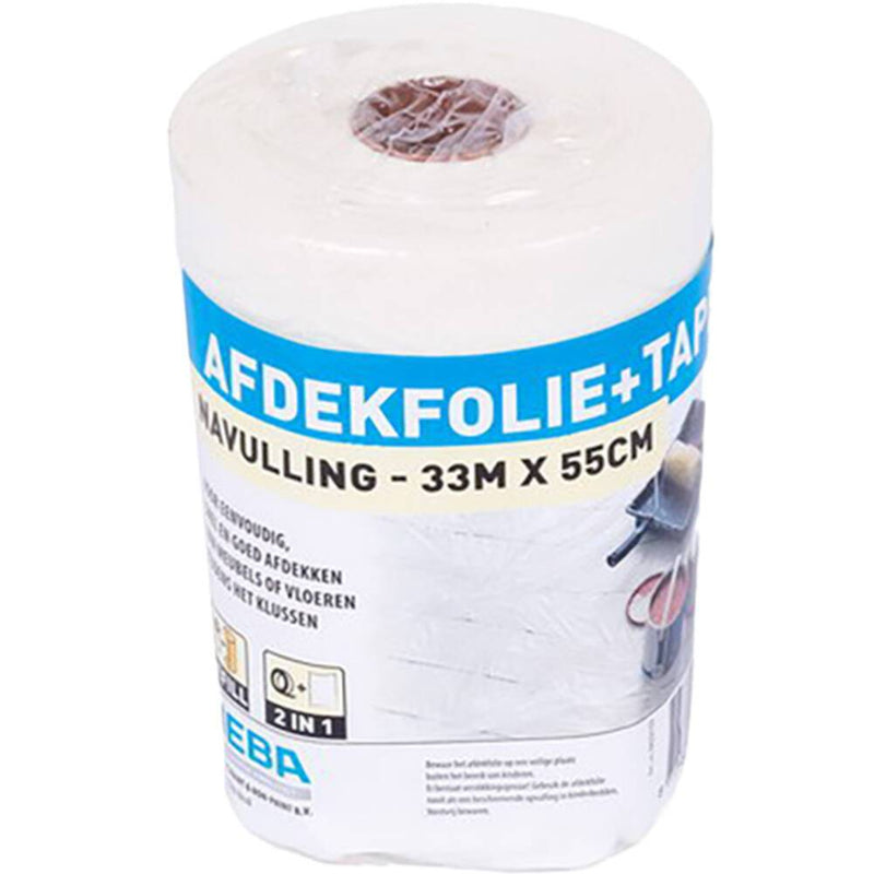 VEBA Afdekfolie Met Tape Navul 55 cm x 33 meter