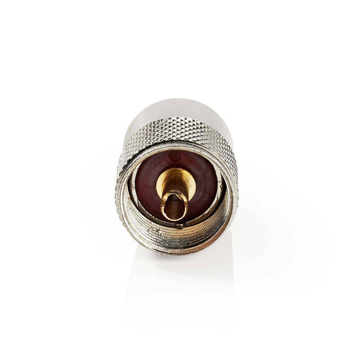 PL259- RG6 Connector Recht | Male | Vernikkeld | 75 Ohm | Soldeer | Diameter kabelinvoer: 6.0 mm | Metaal | Zilver