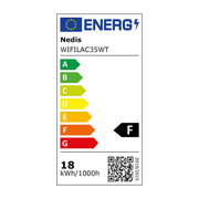 Energielabel van SmartLife plafondlamp, klasse F, 18 kWh/1000h, energie-efficiëntie-informatie.