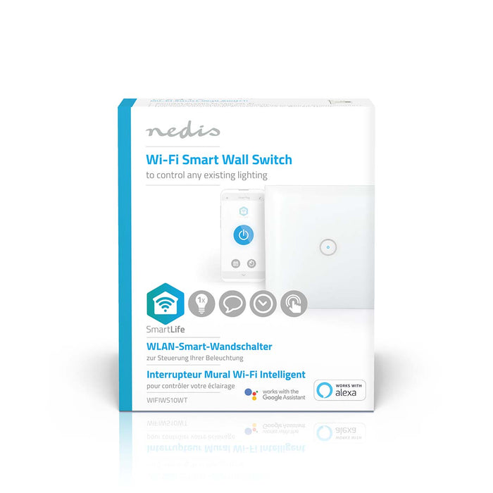 SmartLife Wandschakelaar Wi-Fi | Duaal | Muurmontage | 1000 W | Android™ / IOS | Glas | Wit